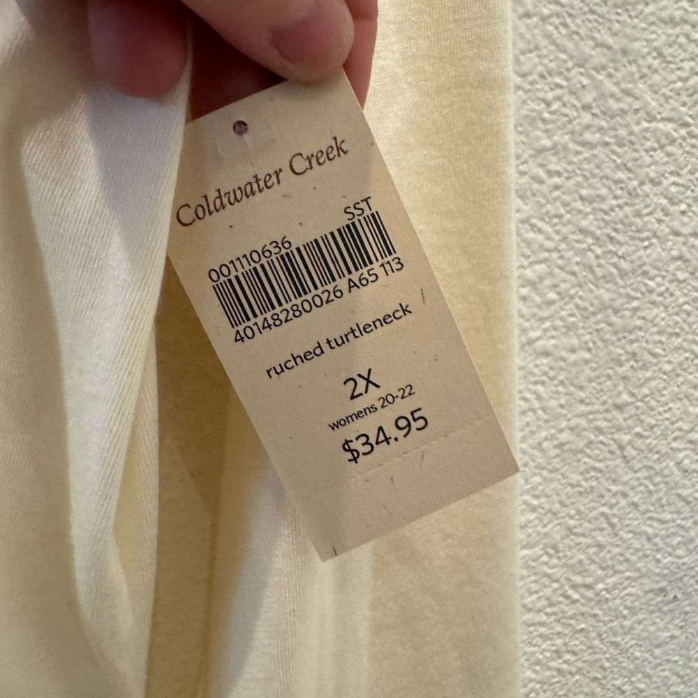 NWT - Coldwater Creek lightweight turtleneck long sleeve top - Picture 6 of 6